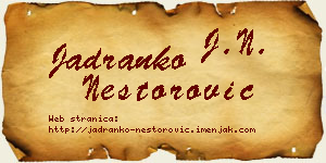 Jadranko Nestorović vizit kartica